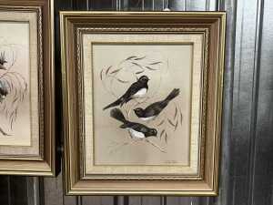 Helen Picton (w. 1960s), Willie Wagtail (sic). Oil painting on board