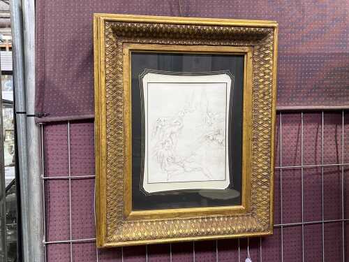 Norman Lindsay, sketch. Pencil drawing on paper
