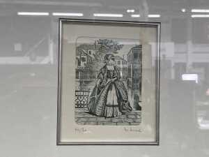 Artist unknown, set of three Venetian Carnival engravings on paper (3). - 3