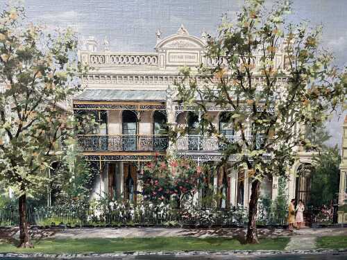 Keith Martin, Fortrose Terrace Albert Park, 1986. Oil painting on board