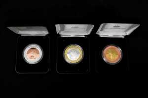 Millennium Coin series 1999, 2000 & 2001 silver proof coin set