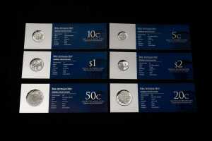 Australian 2013 silver proof coin set, 61.62g - 5