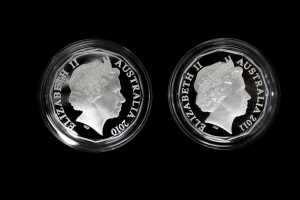 Royal Wedding 2011, selectively gold plated silver proof coin set, 36.48g total - 2