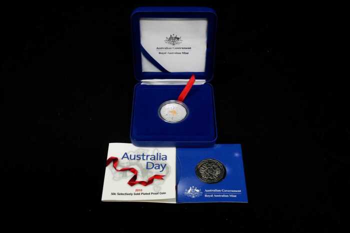 Australia Day 2010 50c 2-coin set, silver 31.51g