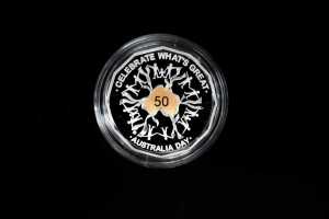 Australia Day 2010 50c 2-coin set, silver 31.51g - 2