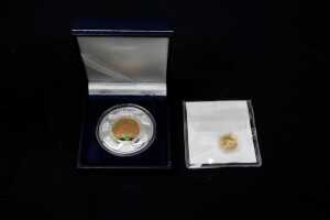 Seven Wonders of the World, Taj Mahal India silver and gold proof coins - 3
