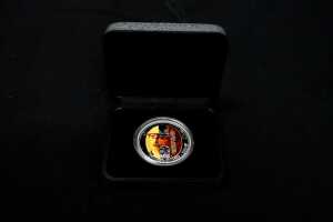 Golden Pipeline 100th Anniversary, coloured silver proof coin, 31.315g - 3