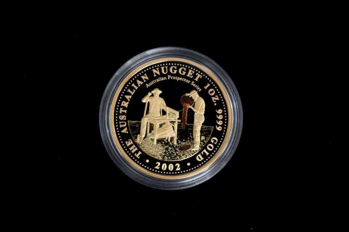 Australian Nugget 2002 gold proof coin, 1oz