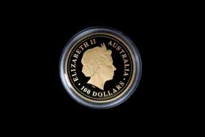 Australian Nugget 2002 gold proof coin, 1oz - 2