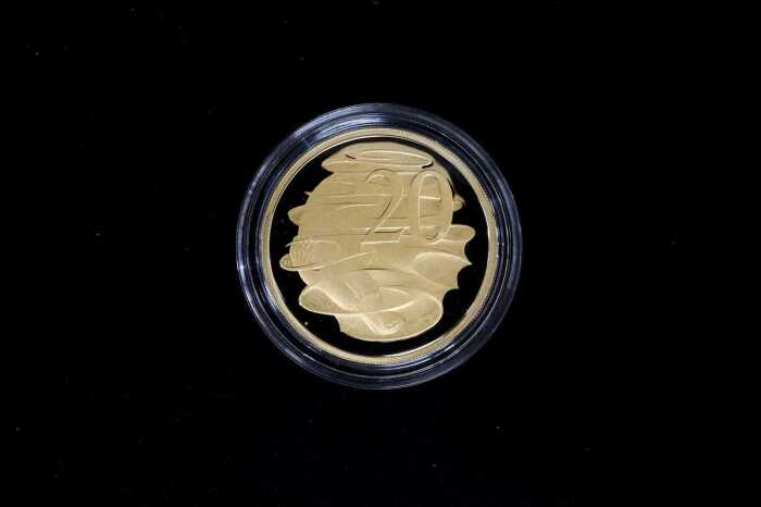 Australian 2013 20c proof gold coin, 24.36g