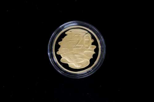 Australian 2013 20c proof gold coin, 24.36g