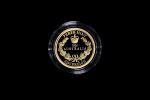 Australian sovereign, 2021 gold proof coin, 15.98g