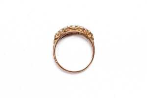 A peridot ring in 9 carat yellow gold - 4