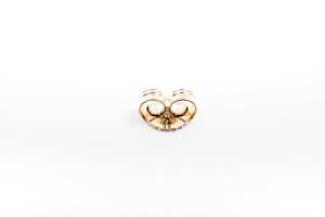 A pair of citrine and diamond earrings in 9 carat yellow gold - 4