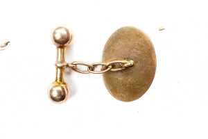 A pair of antique cufflinks in 9 carat yellow gold - 3