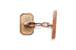 A pair of antique cufflinks in 9 carat yellow gold - 3
