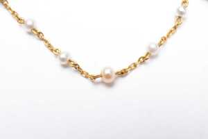 An antique French double pin in 18 carat yellow gold - 4