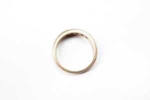 A diamond band in 14 carat yellow gold - 4