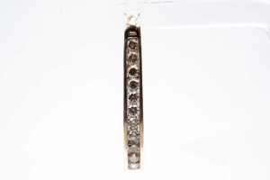 A pair of diamond hoops in 9 carat yellow gold - 2