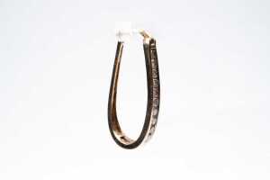 A pair of diamond hoops in 9 carat yellow gold - 3