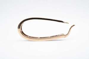 A pair of diamond hoops in 9 carat yellow gold - 5