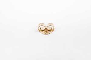 A pair of London blue topaz and diamond earrings in 9 carat yellow gold - 4