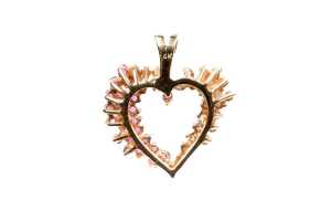 A ruby and diamond pendant in 14 carat yellow gold - 3