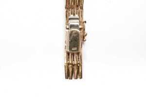 An Italian gate link bracelet in 14 carat yellow and white gold - 4