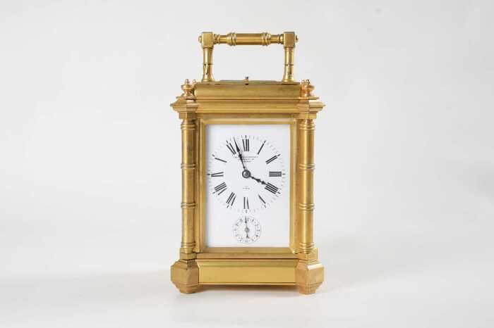 An antique French carriage clock