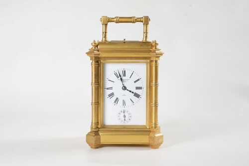 An antique French carriage clock