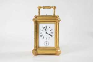 An antique French carriage clock