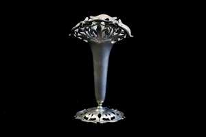 Art Nouveau sterling silver vase, weight 180g