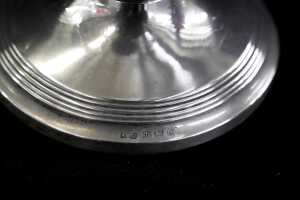 Weighted English sterling silver candle holder - 3