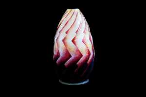 Camile Faure (1874-1956) of Limoges, Art Deco enamelled copper vase