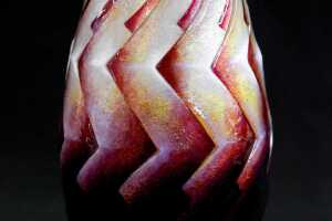 Camile Faure (1874-1956) of Limoges, Art Deco enamelled copper vase - 3