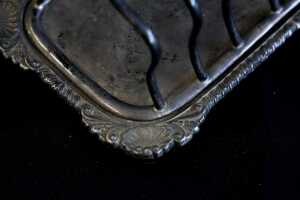 Antique English sterling silver toast rack, weight 336g - 2