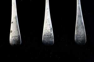 Six Georgian English sterling silver spoons, 1801/1802, weight 195g - 3