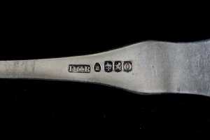 Pair of Scottish William IV sterling silver tablespoons, weight 138g - 4