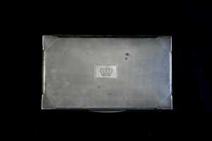 Presentation English sterling silver cigarette box - 2