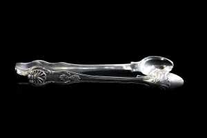 Georgian sterling silver sugar tongs, weight 63g - 2
