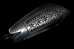 William IV English sterling silver fish slice, weight 223g - 2