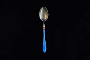 J. Tostrup of Oslo set of 12 guilloch&eacute; enamelled and gilt coffee spoons - 3