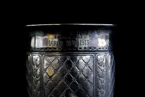 Antique English sterling silver christening mug, weight 118g - 2