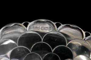Two English sterling silver footed bonbon dishes, weight 180g - 3