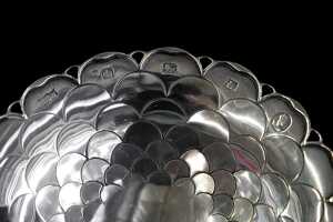 Two English sterling silver footed bonbon dishes, weight 180g - 4