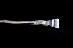 English sterling silver egg cup and spoon set, weight 41g - 4