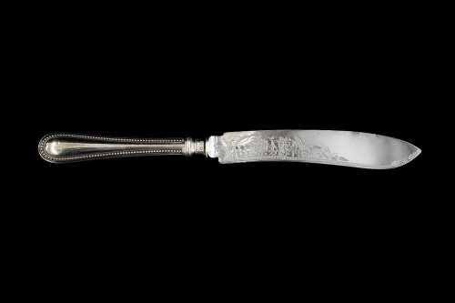 Victorian English sterling silver knife, total weight 121g