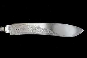 Victorian English sterling silver knife, total weight 121g - 2