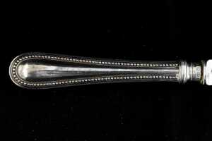 Victorian English sterling silver knife, total weight 121g - 3