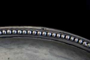 Silver footed dish, weight 880g - 4